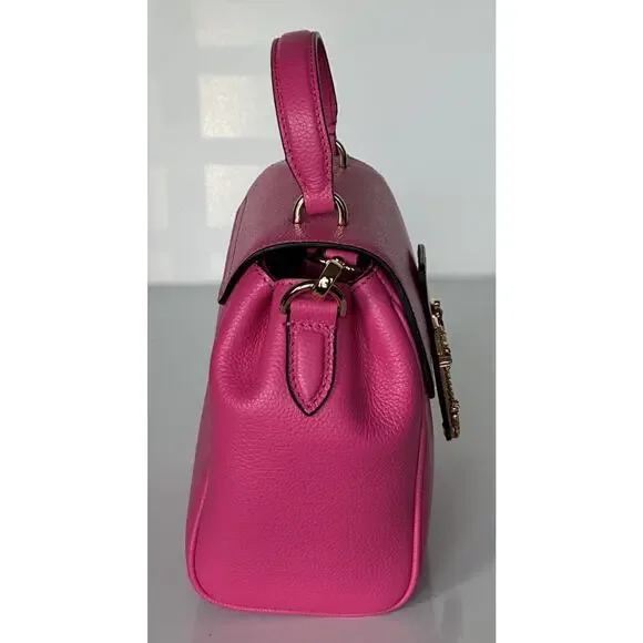 Versace Virtus Grainy Calf Small Pink Top Handle Bag 1015556 IT NWT $2100 - Picture 7 of 16